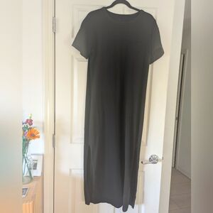Everlane Organic Cotton Weekend Maxi Dress Black Medium